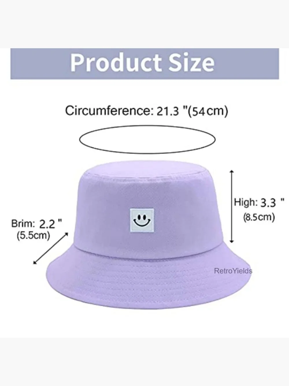 Unisex Kids Sun Protection Bucket Hat - 100% Cotton Foldable Beach Hat
